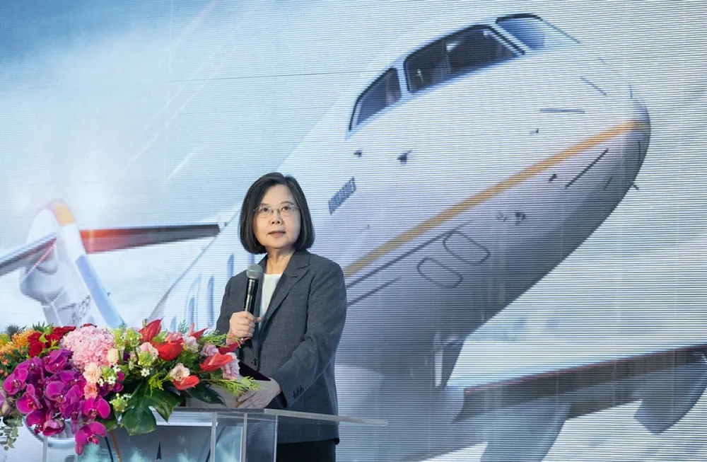 【國機國造】漢翔第1000架交機　蔡英文：台灣要成為航太產業供應鏈