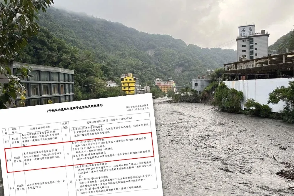 南投縣府指控中央「未警示雨量成災」　水保署：3日就通知仁愛鄉要預防性疏散