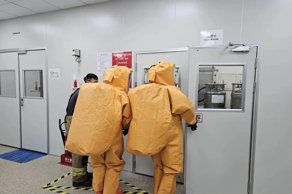 台南科技公司毒氣外洩　緊急疏散363人、毒災應變小隊緊急出動