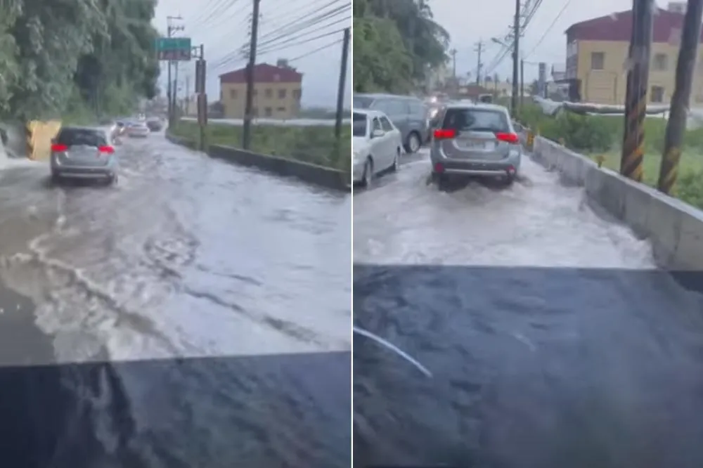 【快訊】豪雨襲擊台中　台8縣部分路段淹水達半個輪胎高