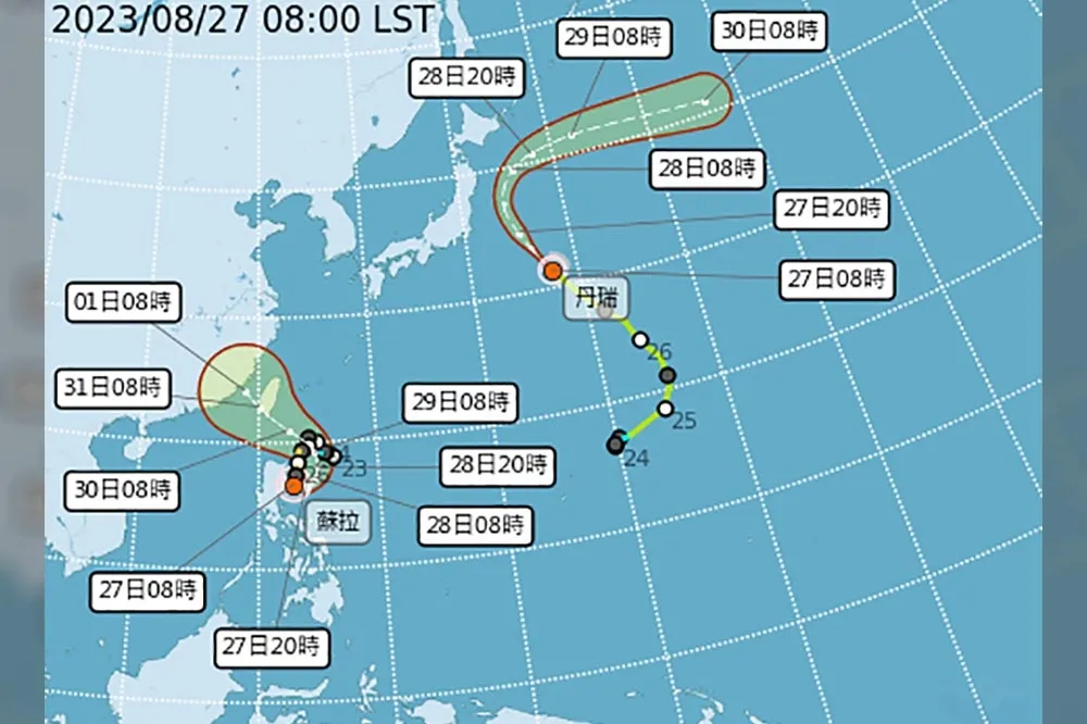 「蘇拉」增強轉強颱　向台灣逼近周四恐登陸 
