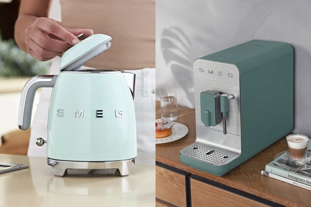 時尚家電推薦！Smeg 義式全⾃動琉璃綠咖啡機、迷你電熱水壺開放預購