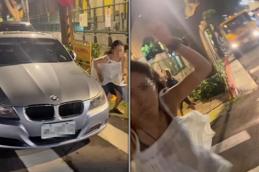BMW違停被偷拍惹糾紛！駕駛反擊拍落手機急落跑　網驚：還以為是喪屍