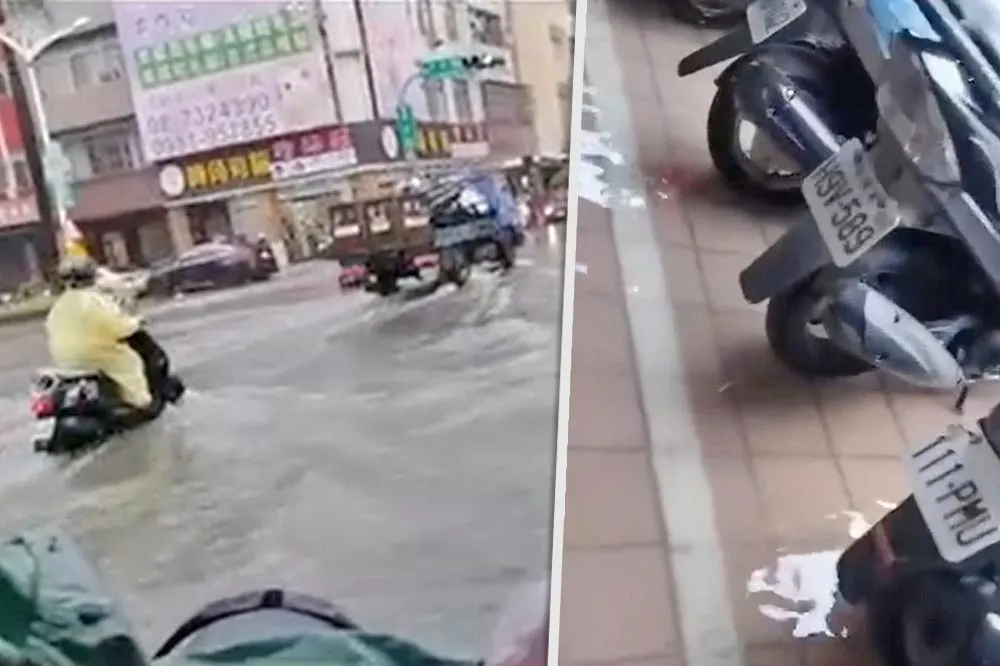 午後對流發威！南部遭大雨襲擊　高雄、屏東多處淹水