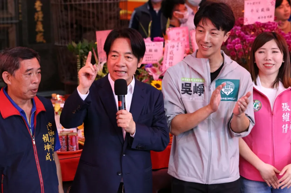 賴清德赴新北輔選吳崢　向選民喊話「守住中和關鍵一席」