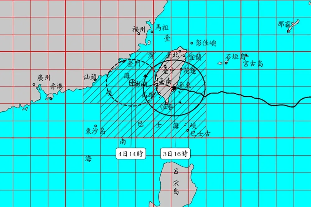 終結1472天無颱魔咒！「海葵」台東登陸　強度減弱晚間出海