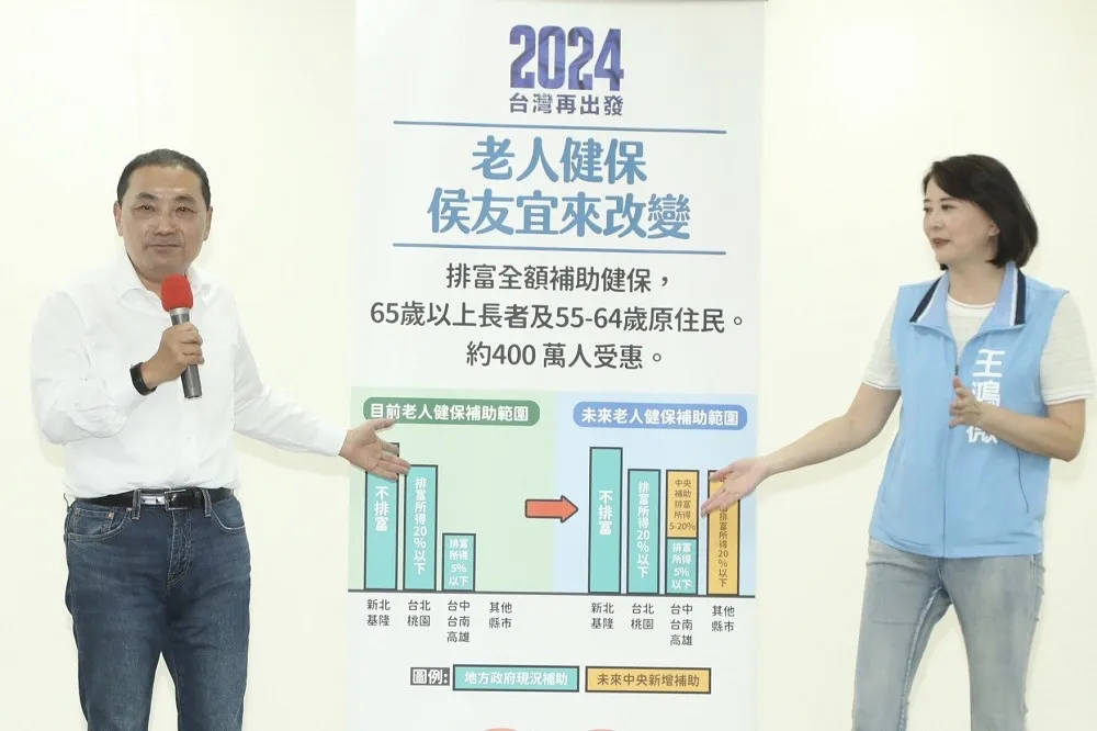 侯友宜推65歲以上長者排富全額補助健保　不反對民進黨跟進