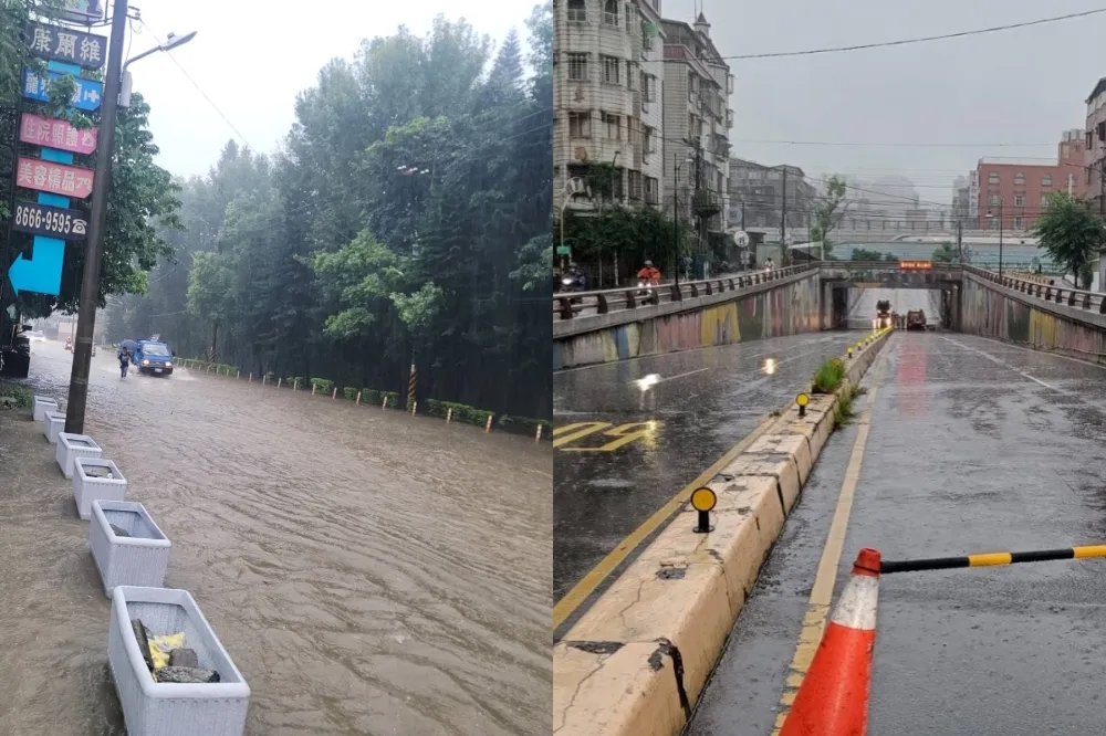 雷陣雨發威！樹林時雨量高達93.5毫米　新店道路土石滑落交通中斷