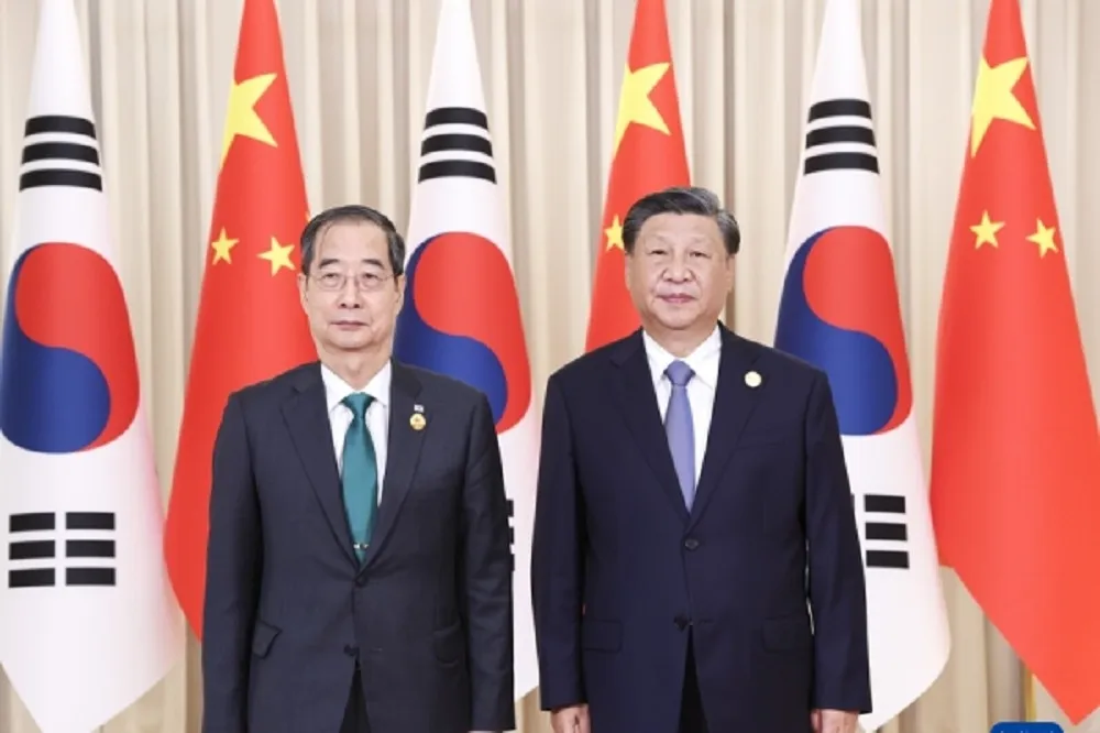 習近平會晤南韓總理韓悳洙主動要求訪韓　可能成改善雙邊關係契機