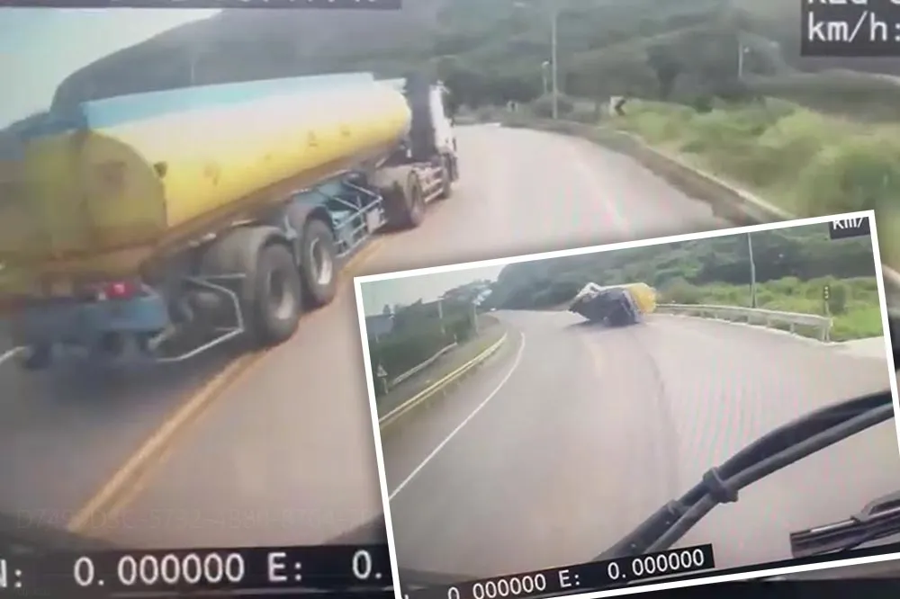 【太快片】台2線化學槽車翻覆畫面曝光　逆向超車轉彎不及、駕駛送醫不治