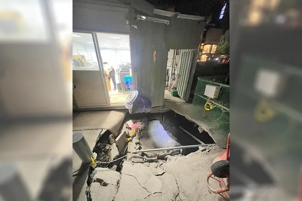 3天內第3起天坑！竹北建案工地出現塌陷　靠近周邊住宅