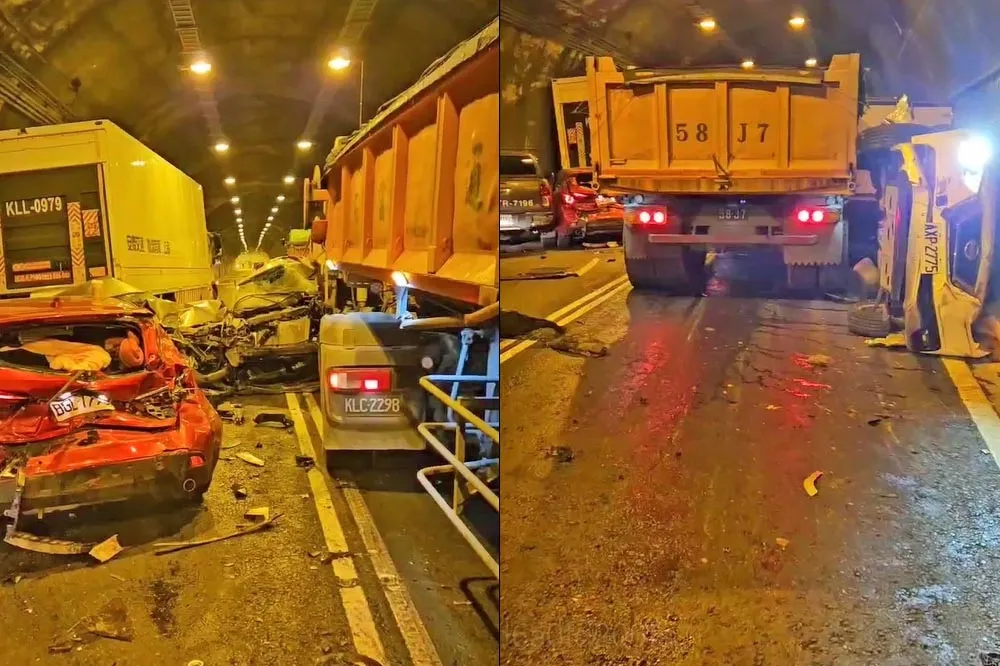 【現場片】宜蘭新澳隧道17車追撞釀1死11傷　砂石車駕駛稱「一時恍神」遭送辦