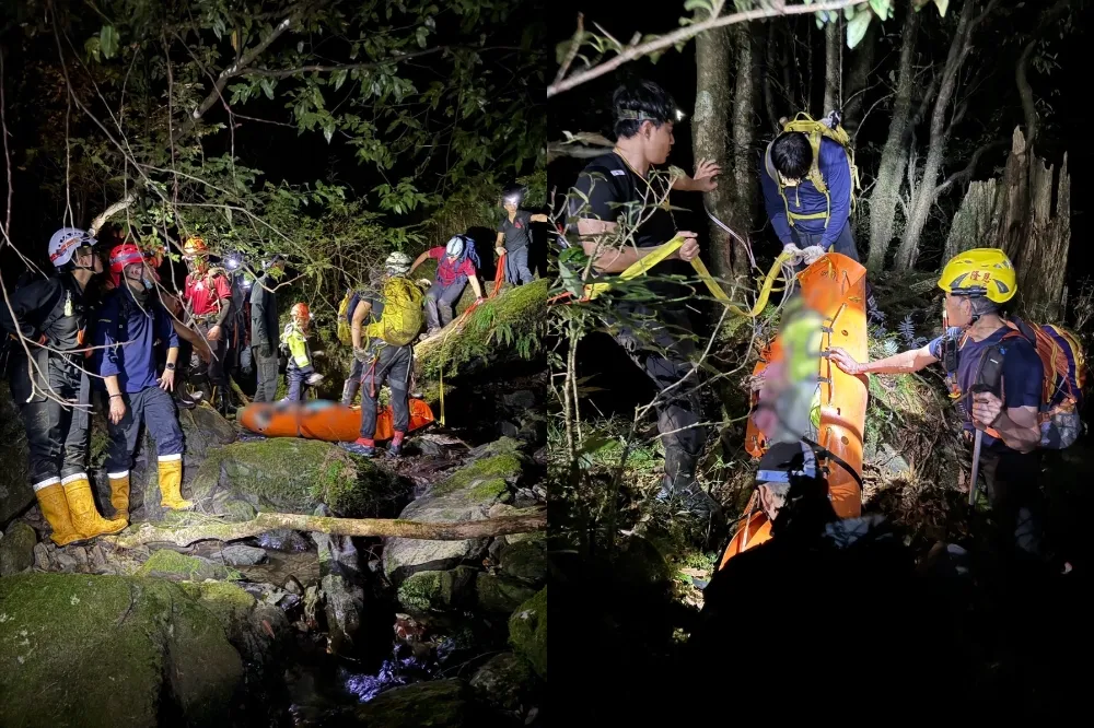 舅甥相約爬北插天山　1人滑落溪谷遇難遺體今運出