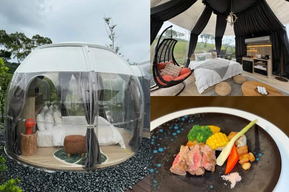 【有片】新北豪華露營「丹內丹內野奢莊園」開箱！透明星空屋絕美　一泊三食吃牛排、新馬辣聯名火鍋