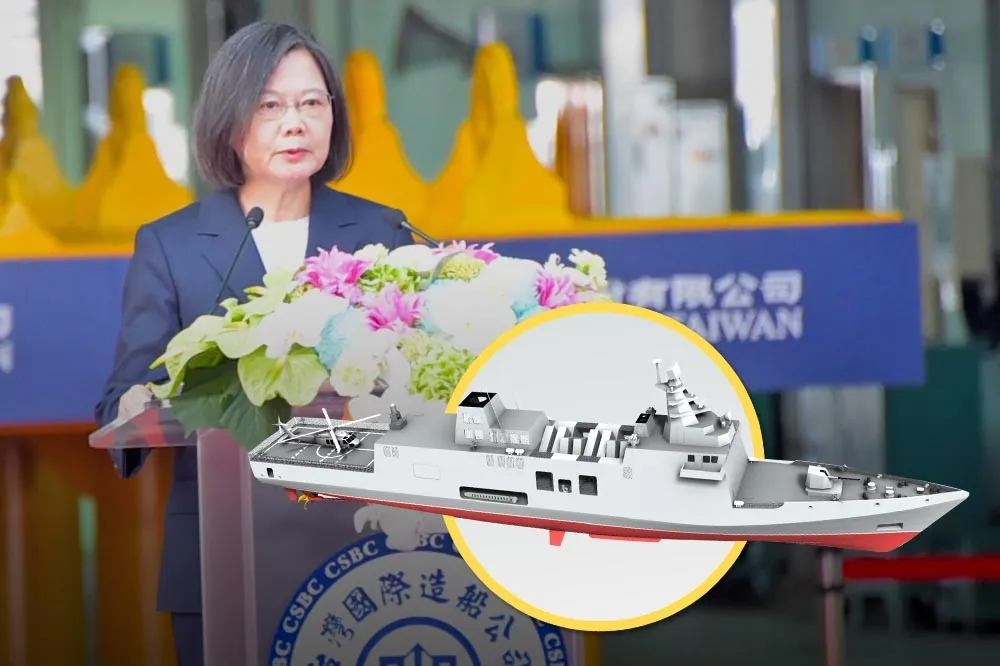 蔡英文17日主持海軍輕型巡防艦開工典禮　艦體設計初稿圖疑曝光