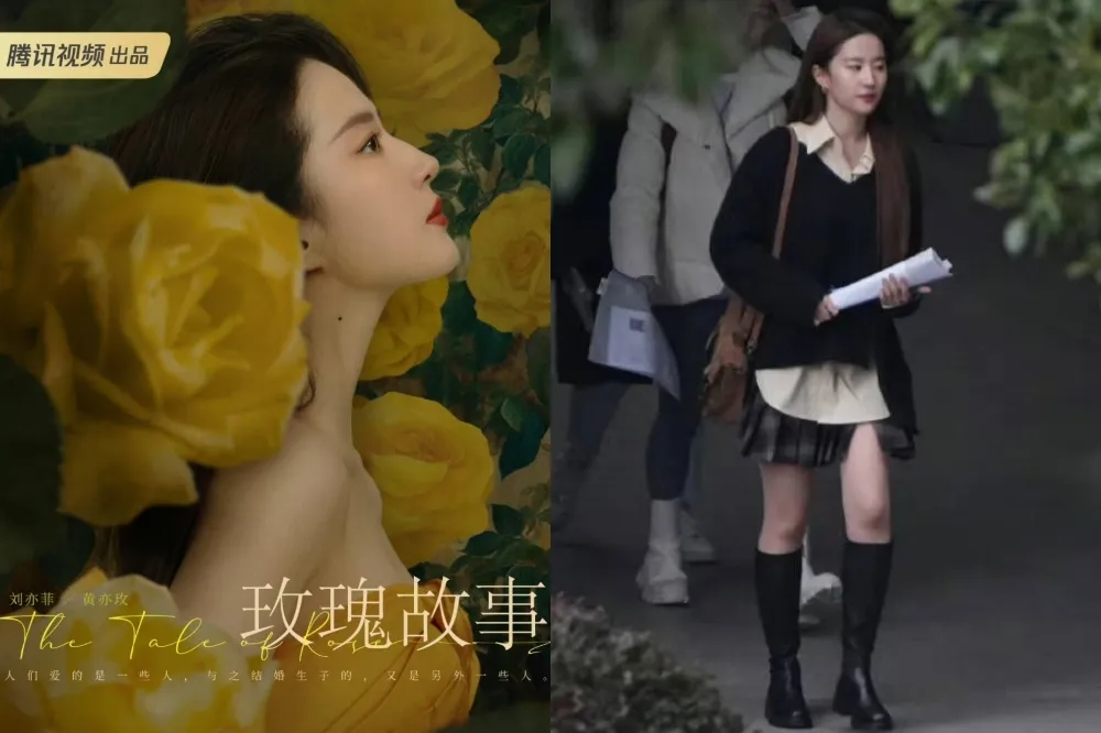36歲劉亦菲現身校園拍新劇《玫瑰故事》　百褶短裙長髮飄逸網讚：根本大學生