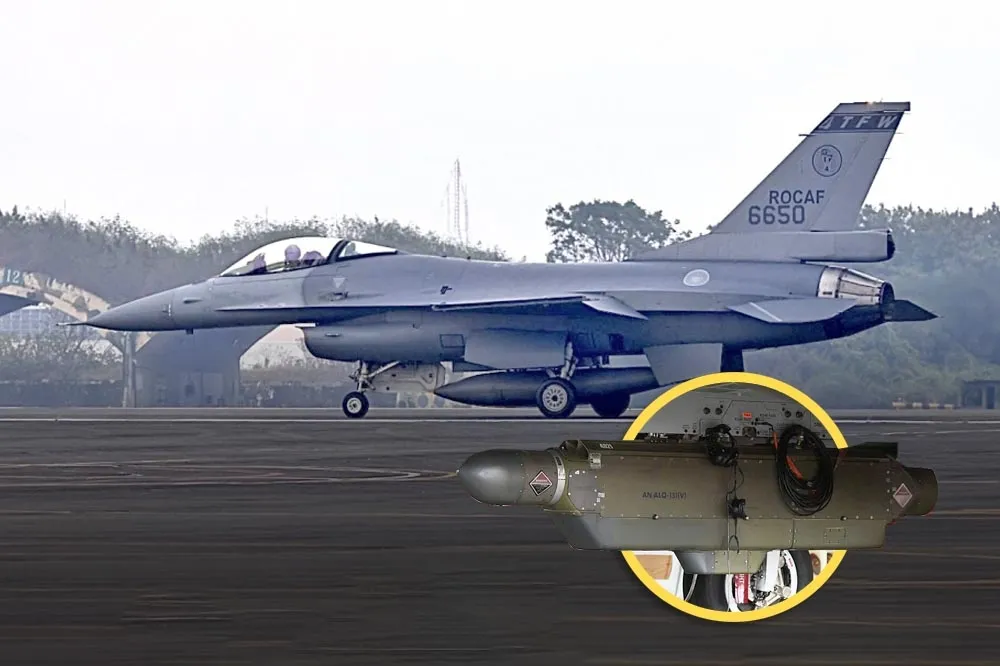 空軍F-16V戰機外掛電戰莢艙　待美軍明年完成測評再評選