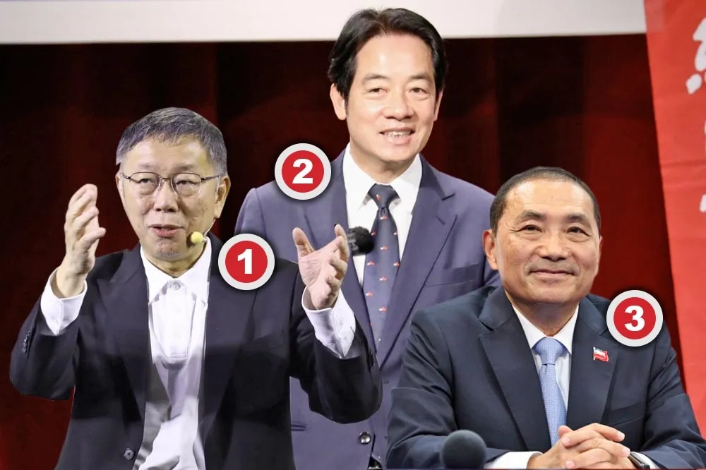 【快訊】總統候選人抽籤　柯盈配1號、賴蕭配2號、侯康配3號