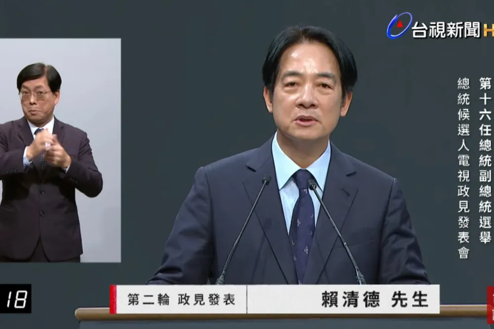 【總統政見會】賴清德批柯侯走親中路線　「面對中國施壓從未譴責野蠻」