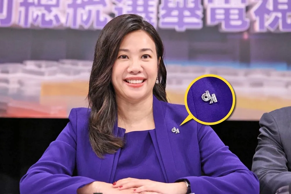 吳欣盈反戴KP徽章引熱議　網友：是暗示逆轉勝還是反柯？