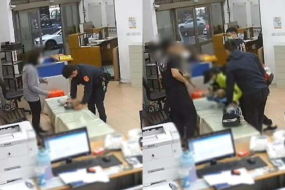 【搏死神片】1歲幼童喝奶唇發紫休克　母抱子衝派出所求助警員CPR搶救