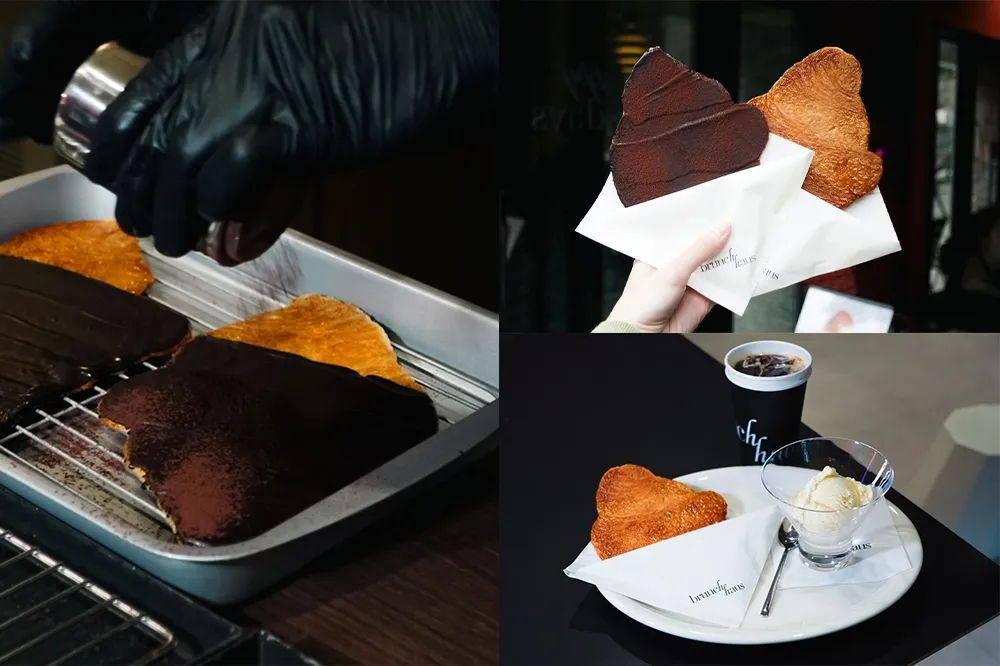【有片】「韓國扁可頌」台北也吃得到！台北咖啡廳「Brunchhaus」兩種口味都能選