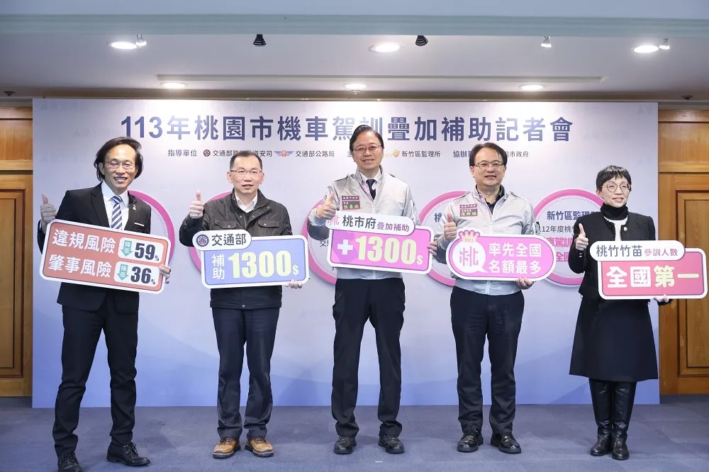 桃園「機車駕訓」加碼補助1300元　開放2000個早鳥名額