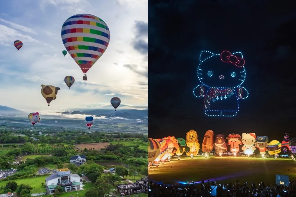 【2024 台灣國際熱氣球嘉年華攻略】三麗鷗無人機煙火秀必看！光雕音樂會時間表、追球攻略一次看