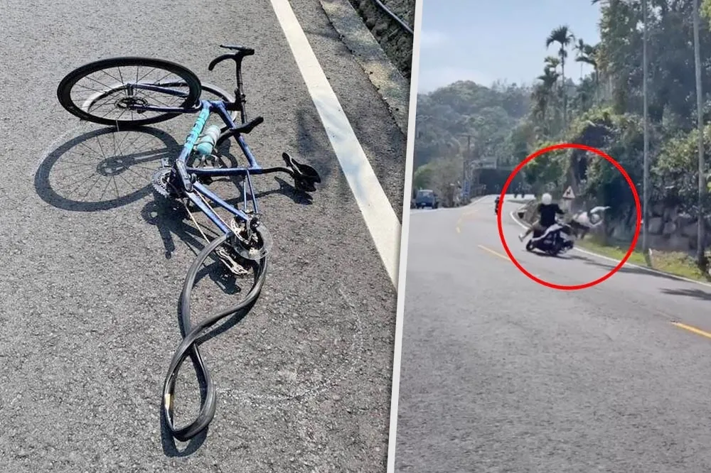 【好衰片】17歲無照山道猴撞飛女騎士　逾30萬公路車變廢鐵