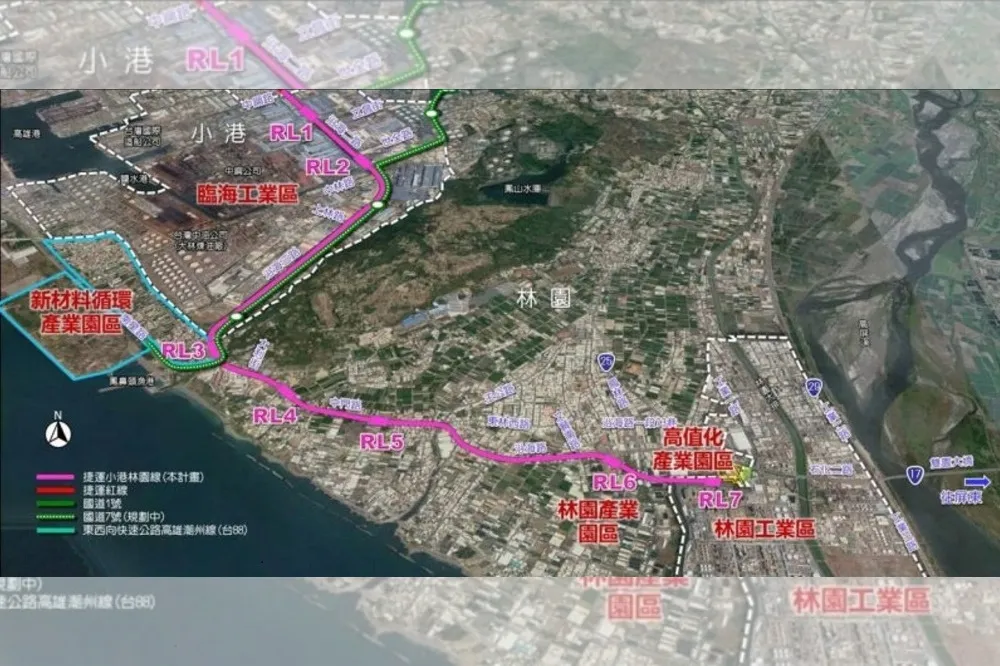 高捷四線路齊發　小港林園線設7站拚2030年完工　