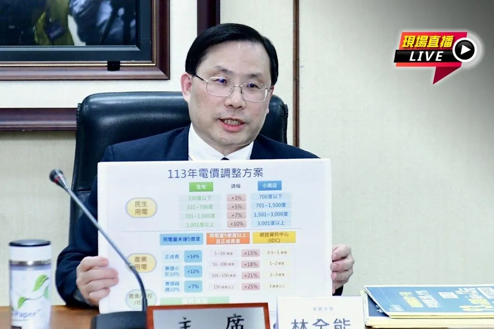 【直播】電價費率審議　經濟部17:10記者會