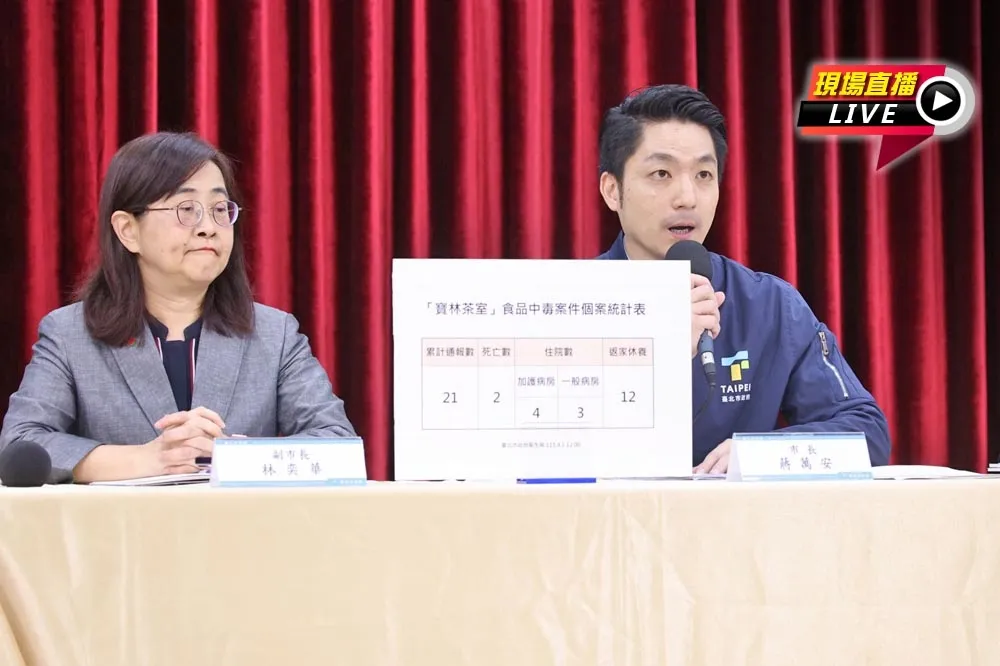 【直播】寶林茶室食物中毒案　14:00北市公布最新進度