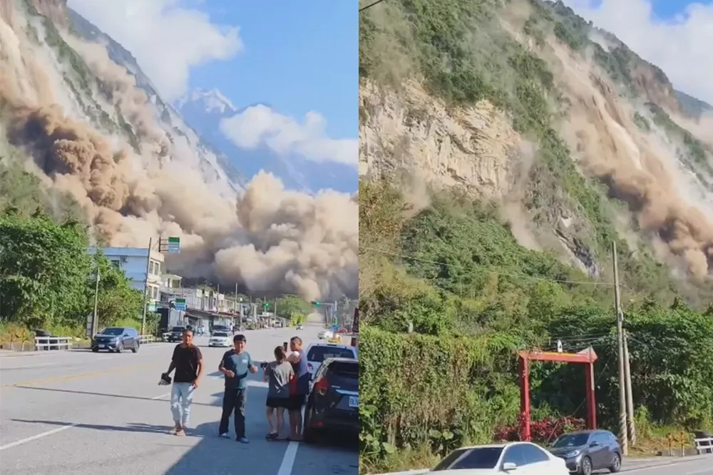 【走山片】花蓮和平7.2規模強震　恐怖山崩畫面嚇壞民眾