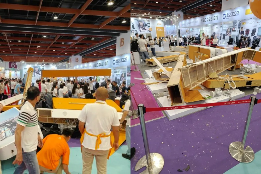 【快訊】台北世貿婦幼展裝潢木板突掉落　2女頭部被砸傷