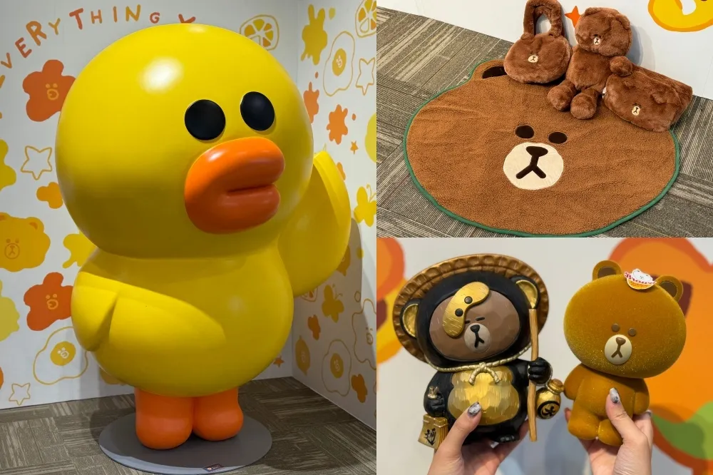 【有片】LINE FRIENDS 繽紛派對快閃店登陸新北！狸貓熊大公仔全台首亮相　拍照區、必收周邊一次看