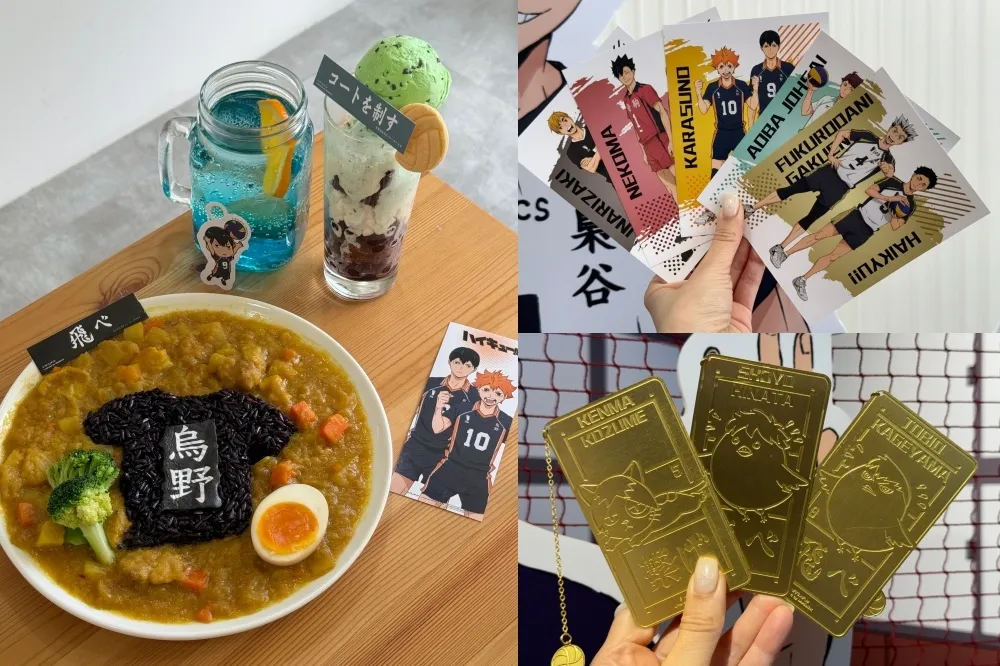 【有片】排球少年主題咖啡廳來了！烏野高中應援餐、日向氣泡飲必喝　Q 版角色杯墊只送不賣