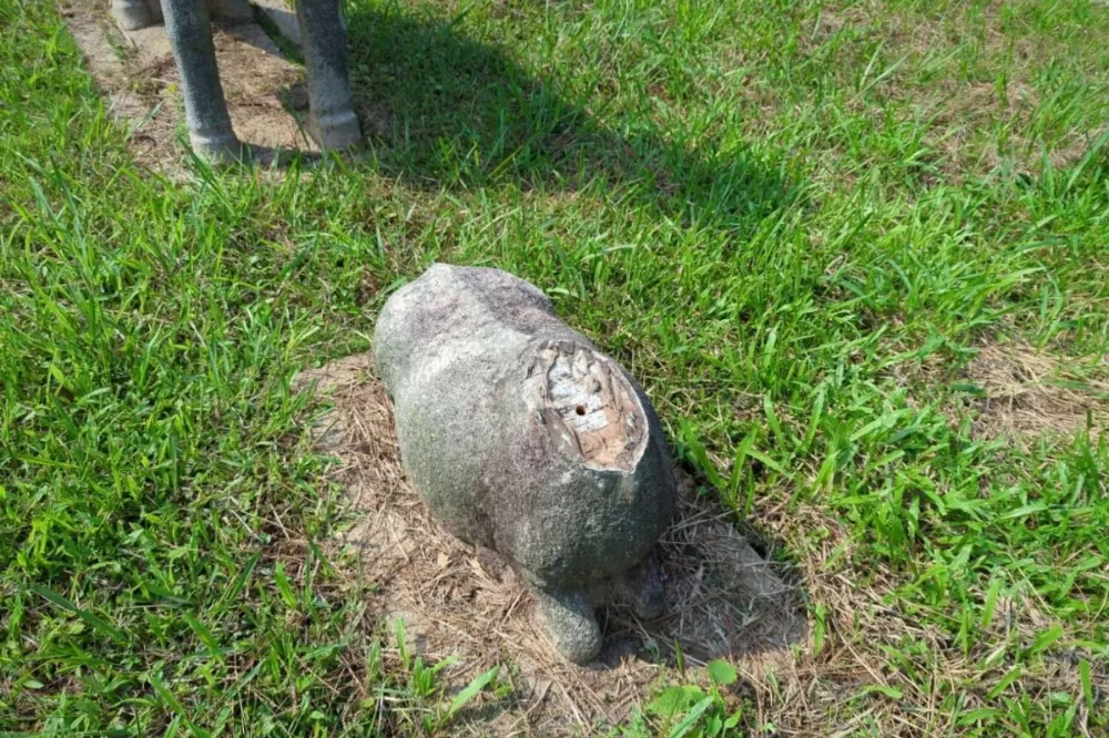 惡劣！國定古蹟石像生羊被「砍頭」偷走　新竹市文化局急報警