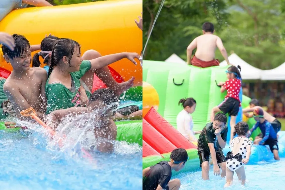 高雄六龜山城水樂園 5 月每週末開放！氣墊滑水道、戲水池、市集活動一次登場