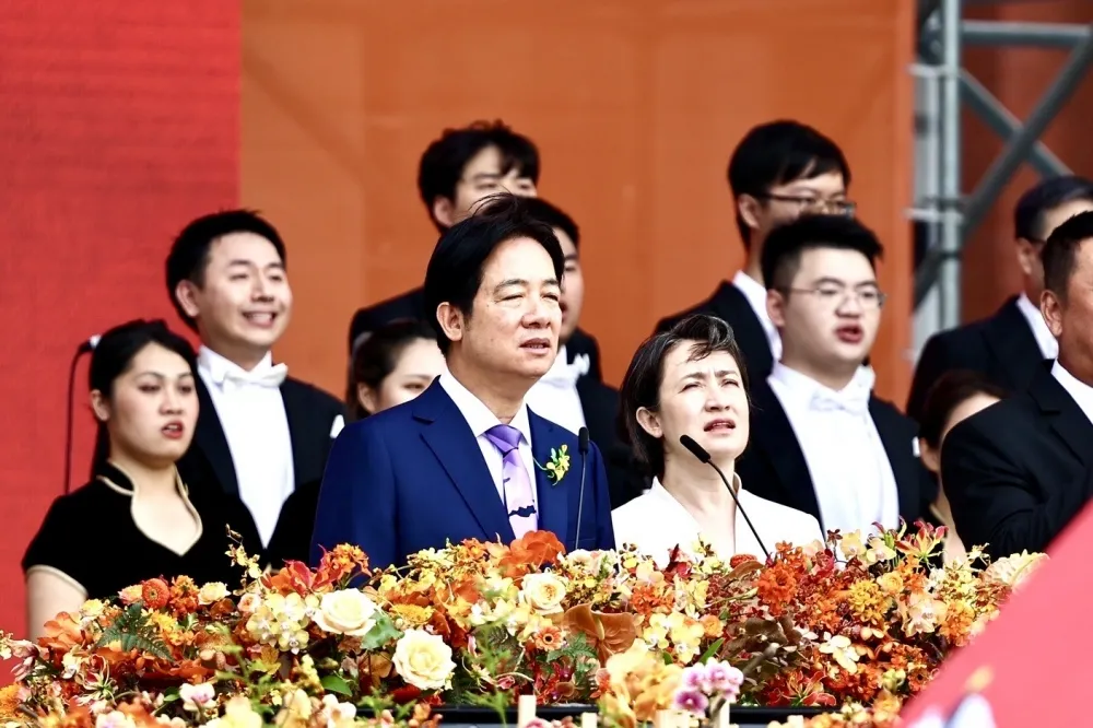 【520就職典禮】中職傳奇4球星領唱國歌　賴清德全程開口「吾黨所宗」也唱了