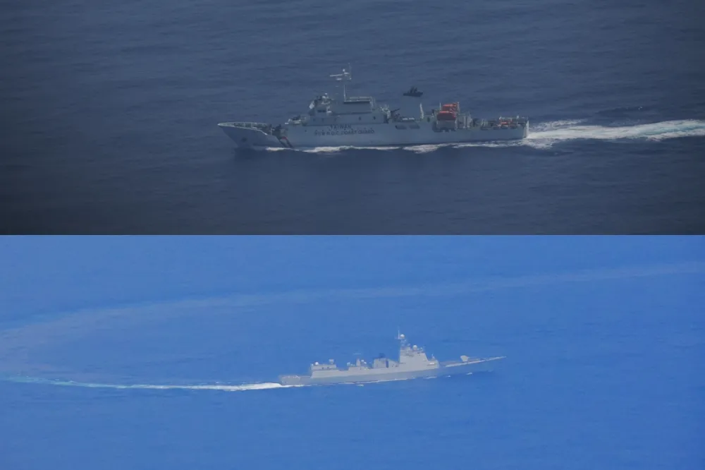 中國軍演首日49架次軍機圍台　國防部公布偵獲解放軍艦畫面