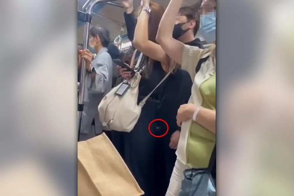 可怕！黑衣男搭捷運疑露鳥　「閉眼享受」緊貼長髮女
