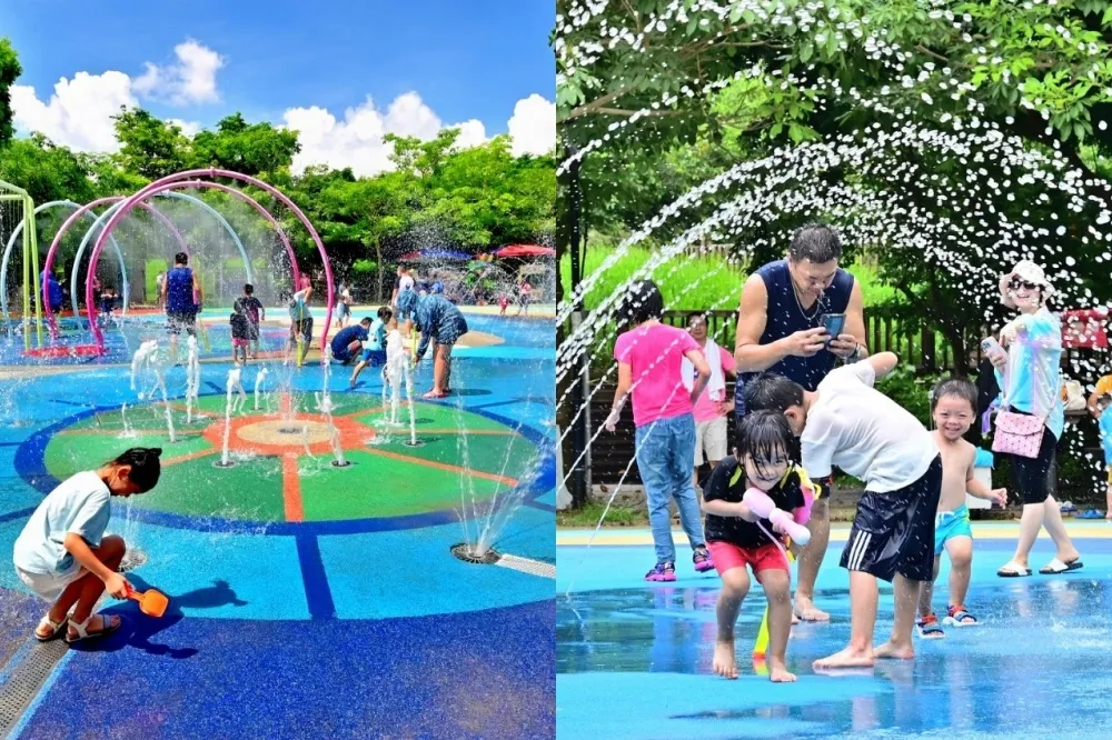 台中潭雅神綠園道戲水區六日限定開放！隧道噴泉、噴水槍 5 大設施免費玩