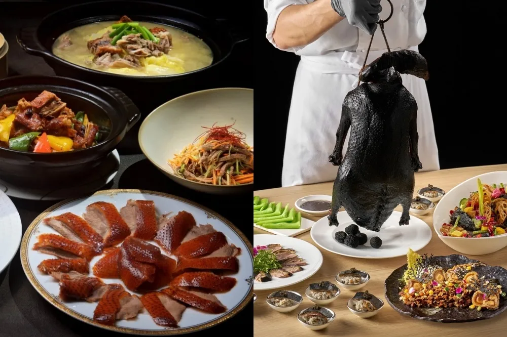 燒鵝愛好者必嚐！神旺潮品集．潮坊宮廷佳餚「潮萃火焰瀨尿燒鵝」四吃、六福萬怡粵亮「水墨松露黑天鵝」四吃