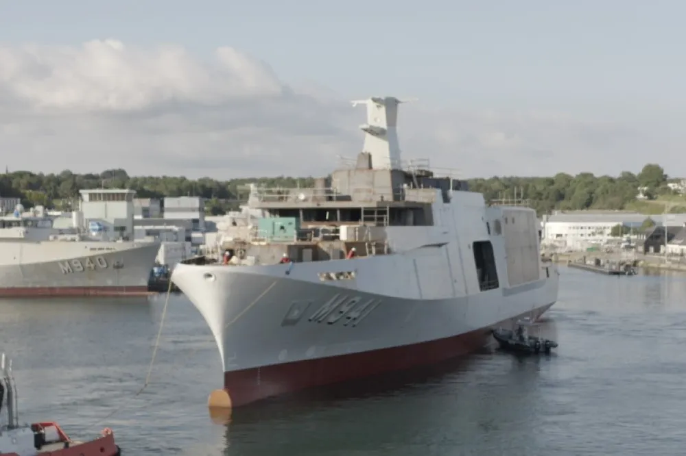 【有片】荷比聯合反水雷艦計劃　第三艘「圖爾奈號」下水