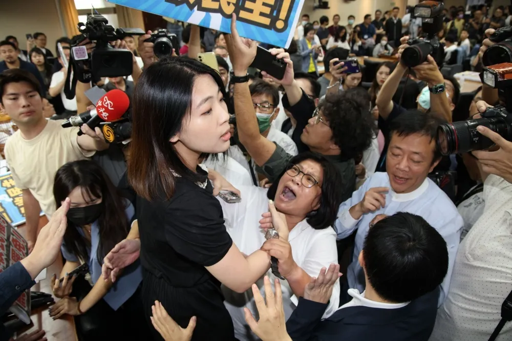 立院修《公職人員選罷法》藍綠再槓上　徐巧芯、王美惠爆衝突「打成一團」