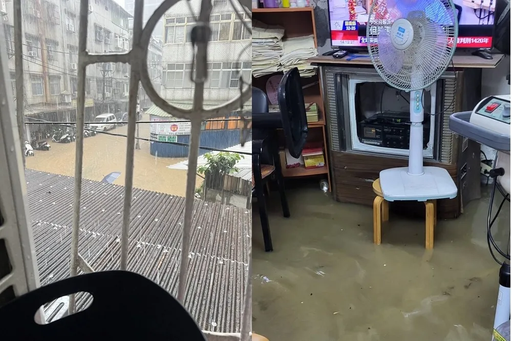 雷雨狂炸北市8區時雨量破百　立榮航班外海繞8圈才降落