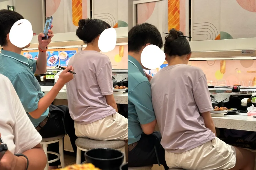 超噁！情侶吃壽司把筷子「當髮簪」插在頭上　爭鮮回應了