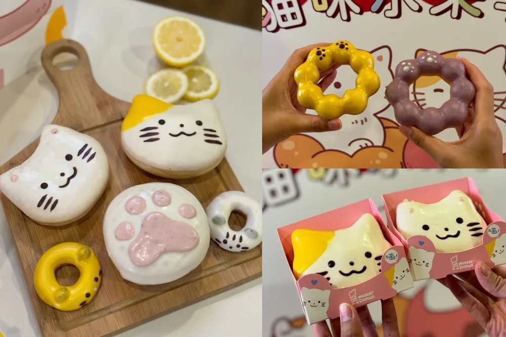 【有片】Mister Donut 推貓咪系甜甜圈！肉球巧貝、貓腳印波堤可愛必吃　限時 7 天買 6 送 3