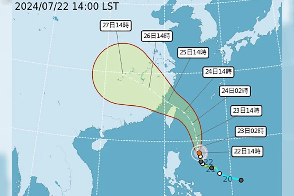 「凱米」轉中颱！最快今晚發海警　暴風雨搖滾區擴大不排除發陸警