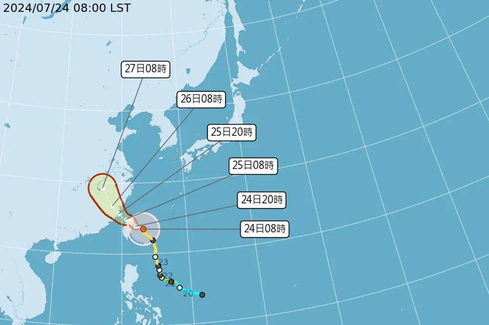 凱米提早接觸東半部陸地　估今天深夜宜花登陸風雨最大
